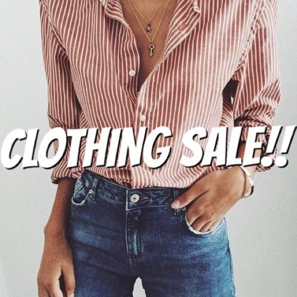 All clothing on sale now!